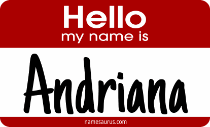 Hello my name is Andriana png download