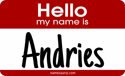Hello my name is Andries png download