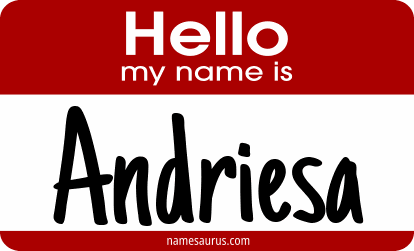 Hello my name is Andriesa png download