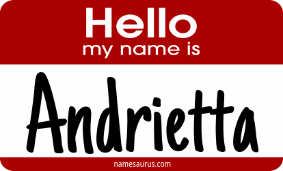 Hello my name is Andrietta png download