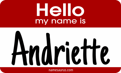 Hello my name is Andriette png download