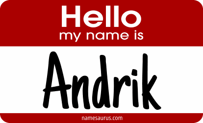 Hello my name is Andrik png download