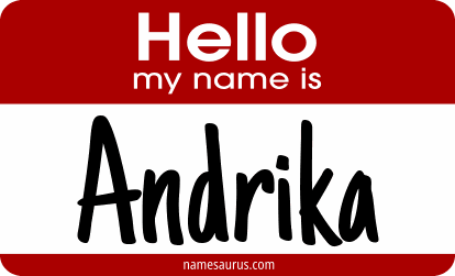 Hello my name is Andrika png download