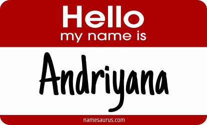 Hello my name is Andriyana png download