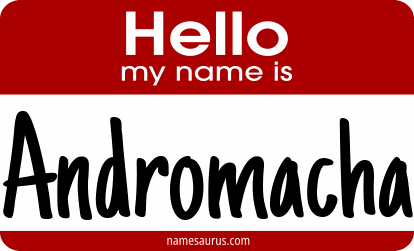 Hello my name is Andromacha png download
