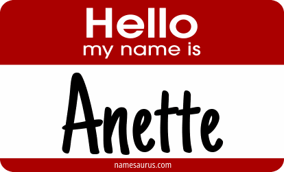 Hello my name is Anette png download