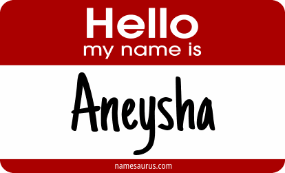 Hello my name is Aneysha png download