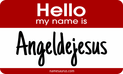 Hello my name is Angeldejesus png download