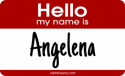 Hello my name is Angelena png download