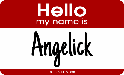 Hello my name is Angelick png download