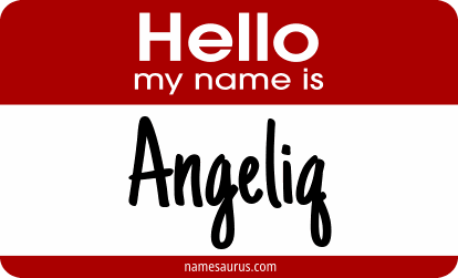 Hello my name is Angeliq png download