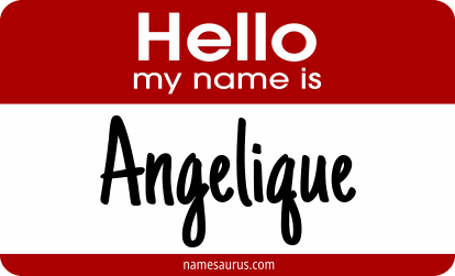 Hello my name is Angelique png download