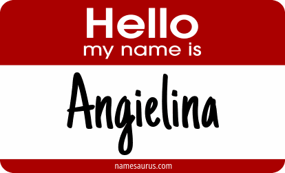Hello my name is Angielina png download