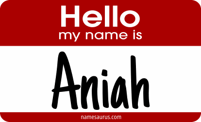 Hello my name is Aniah png download
