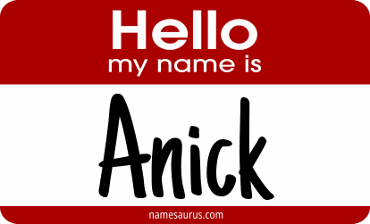 Hello my name is Anick png download