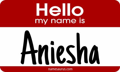 Hello my name is Aniesha png download