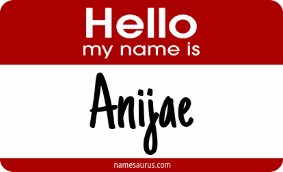 Hello my name is Anijae png download