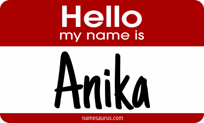 Hello my name is Anika png download