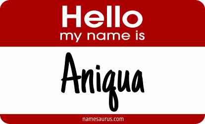 Hello my name is Aniqua png download