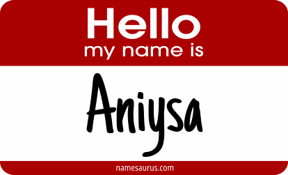 Hello my name is Aniysa png download