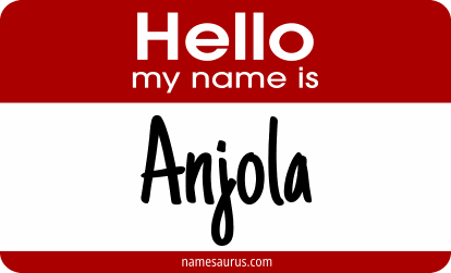 Hello my name is Anjola png download