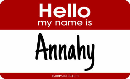 Hello my name is Annahy png download