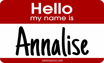 Hello my name is Annalise png download
