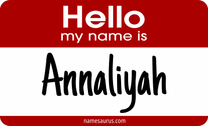 Hello my name is Annaliyah png download
