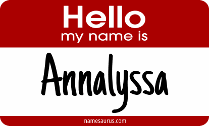 Hello my name is Annalyssa png download