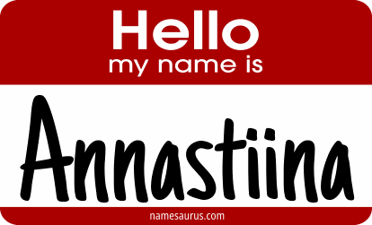 Hello my name is Annastiina png download