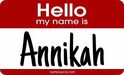 Hello my name is Annikah png download