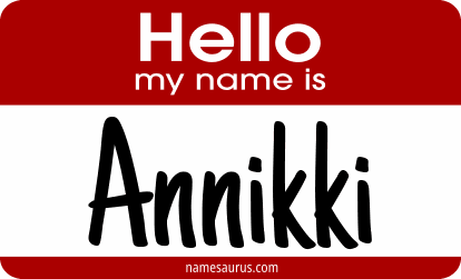 Hello my name is Annikki png download