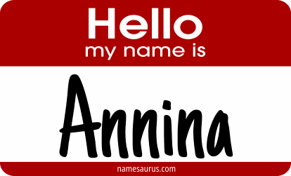 Hello my name is Annina png download