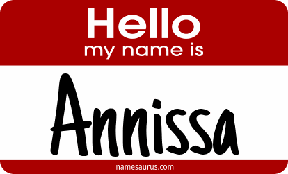 Hello my name is Annissa png download