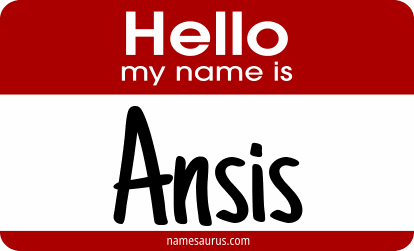 Hello my name is Ansis png download