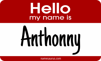 Hello my name is Anthonny png download