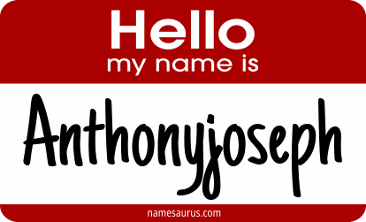 Hello my name is Anthonyjoseph png download