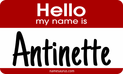 Hello my name is Antinette png download