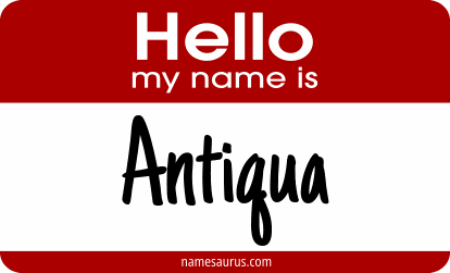 Hello my name is Antiqua png download