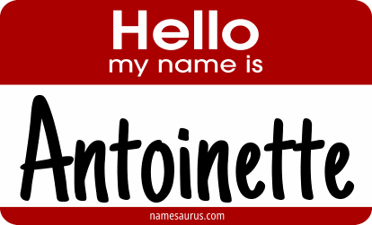 Hello my name is Antoinette png download