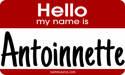 Hello my name is Antoinnette png download