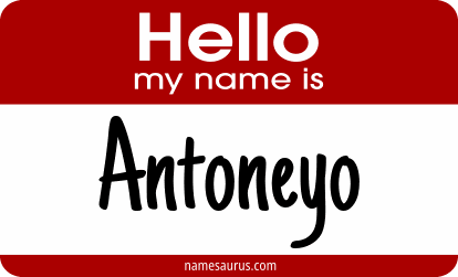 Hello my name is Antoneyo png download