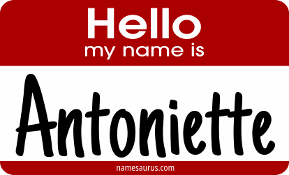 Hello my name is Antoniette png download