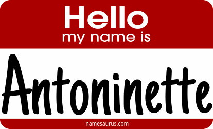 Hello my name is Antoninette png download