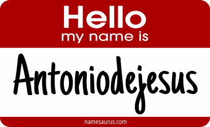 Hello my name is Antoniodejesus png download