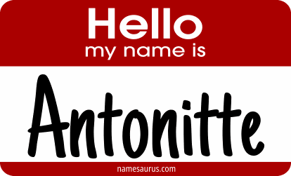 Hello my name is Antonitte png download