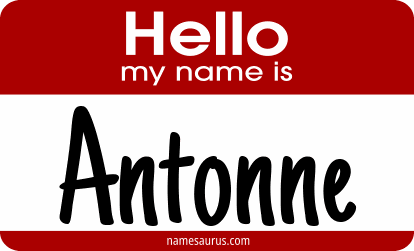 Hello my name is Antonne png download