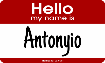 Hello my name is Antonyio png download