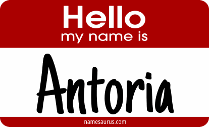 Hello my name is Antoria png download