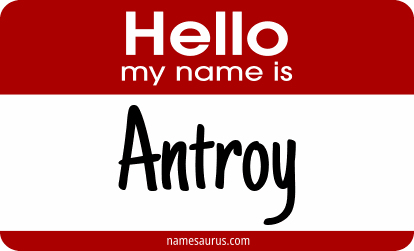 Hello my name is Antroy png download